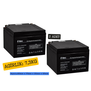 ttec 12V 26Ah BASE Bakımsız Kuru Akü 2 Adet ttec 12V 26Ah BASE Bakımsız Kuru Akü 2 Adet